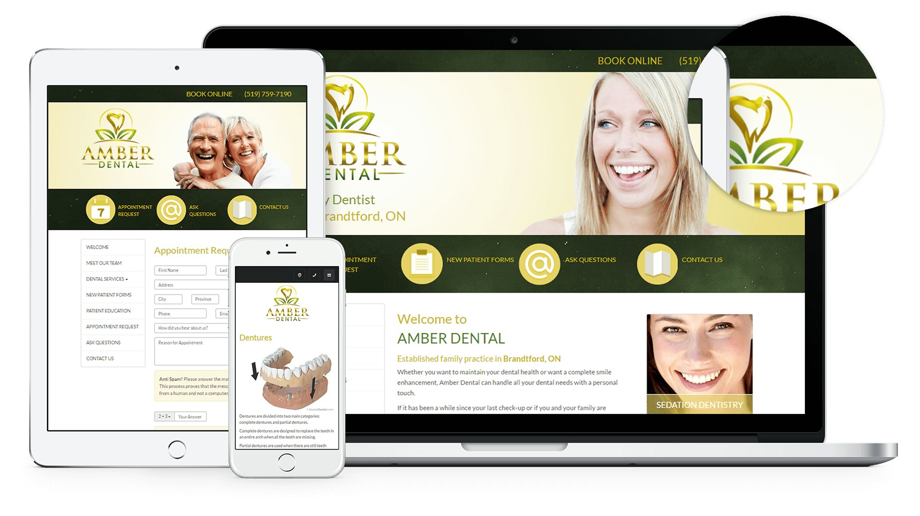 New Website for Amber Dental MarketDental