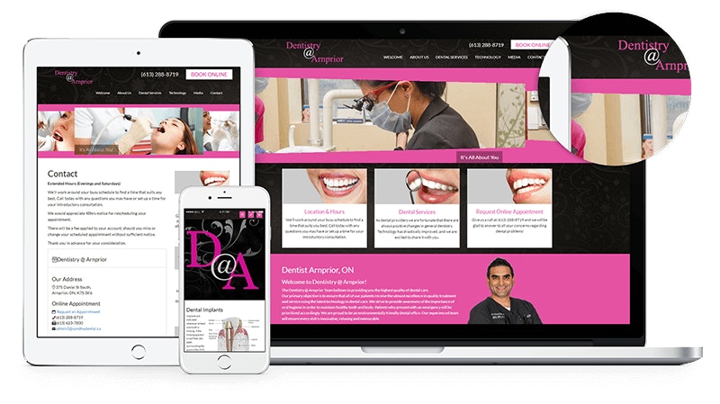 We are pleased to announce the launch of a new website for Dentistry at Arnprior. This is a complete dental website with information on all the dental