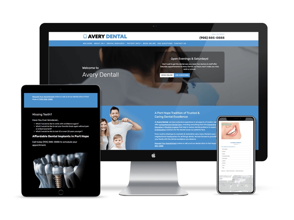 We are excited to show you our latest dental website. Avery Dental is a dental practice located in Port Hope, Ontario.