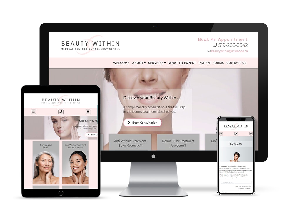 Custom medical websites and SEO for businesses and medical professionals. Beauty Within is the Medical Aesthetic Practice of Dr. Tetelbaum