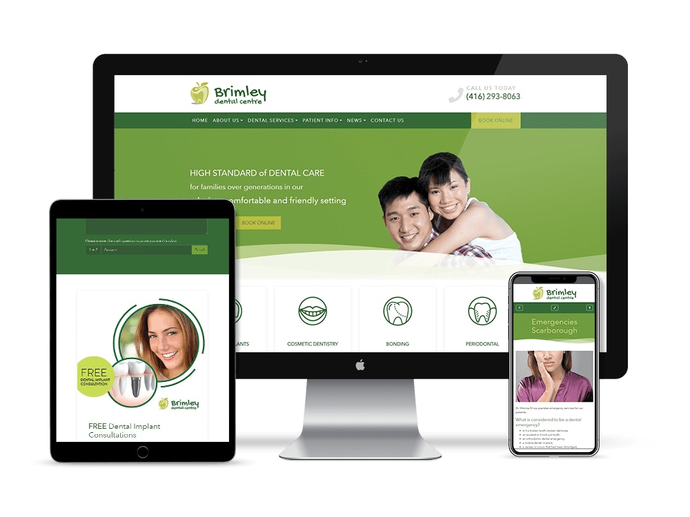 Brimley Dental Centre in Scarborough, Ontario has a new website! Does your dental office need a new website? We'd love to help