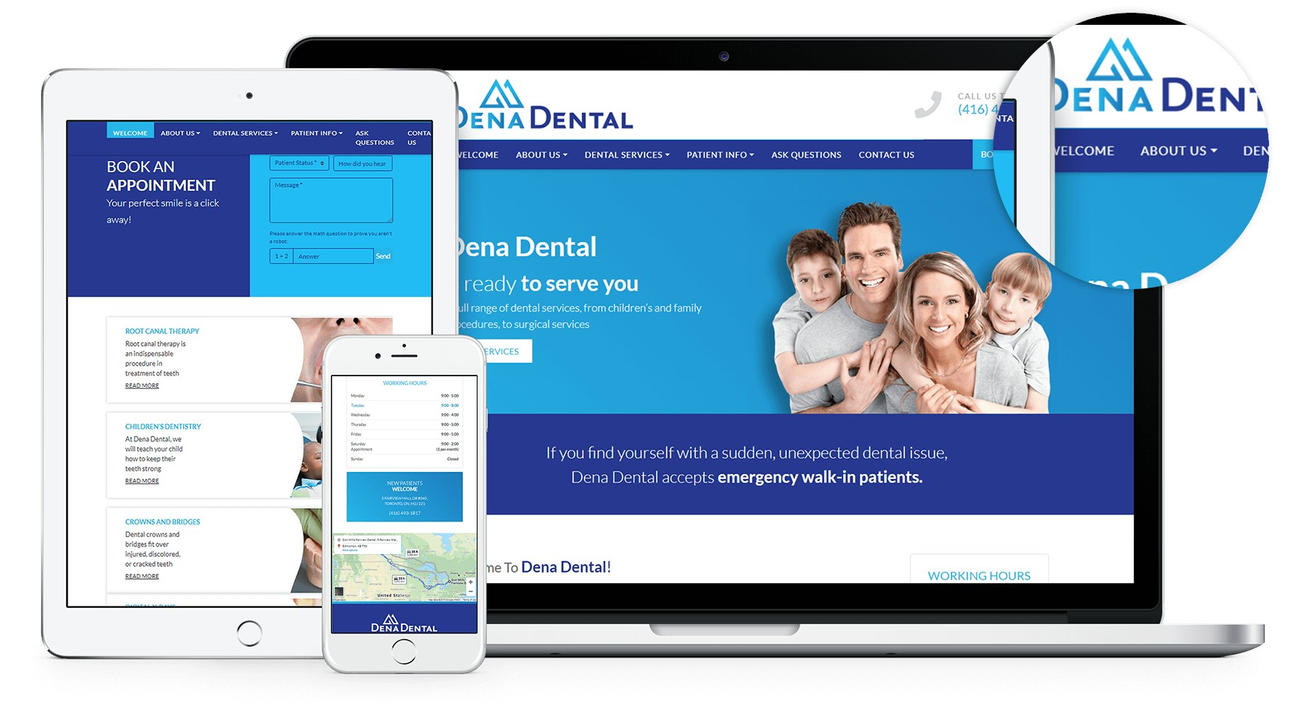 Dena Dental Has a New Website! Custom dental website, dental marketing and SEO for dentists and dental professionals