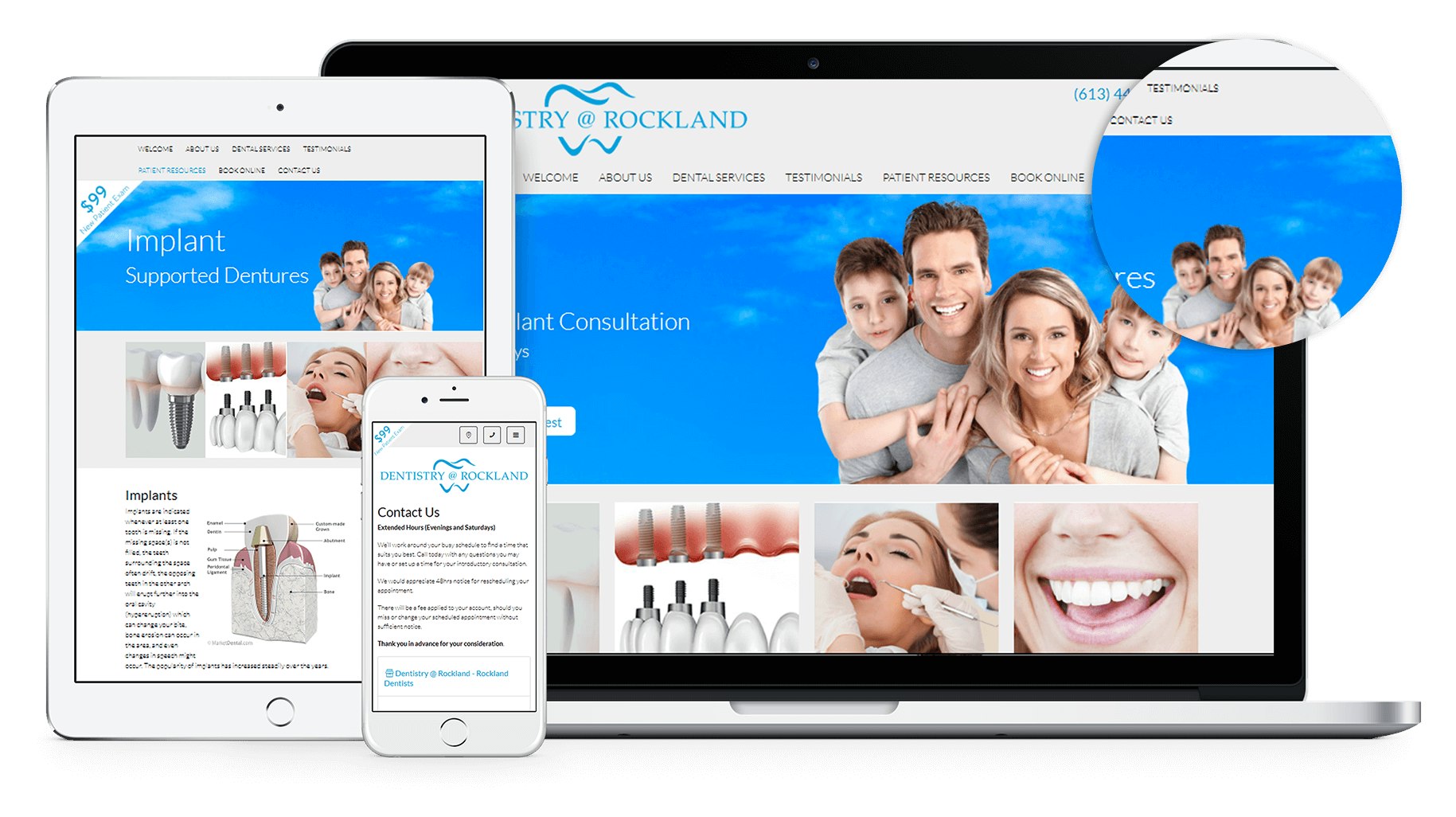 We have just launched a brand new dental website for our client in Rockland Ontario. Dentistry at Rockland is a convenient family friendly dentist clinic.