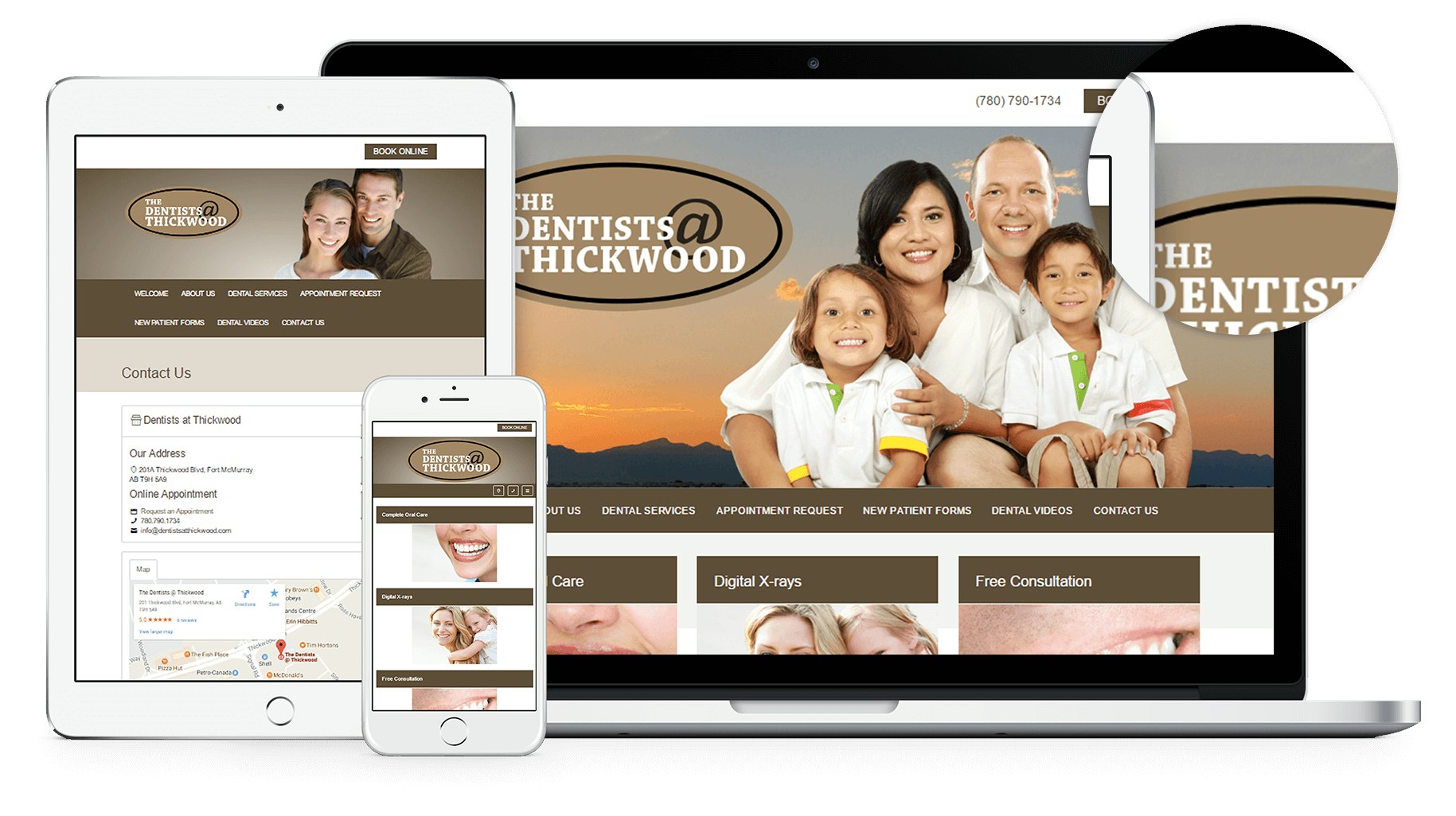 New Website for Dentists at Thickwood in Fort McMurray. Dentists at Thickwood is dedicated to making a difference in his patients’ lives.