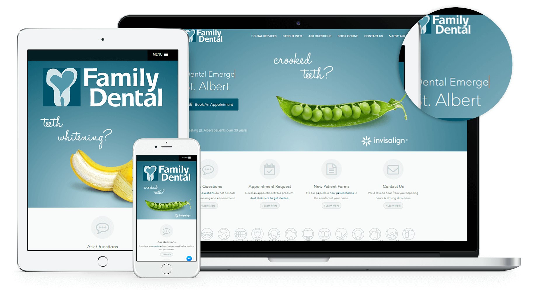 Family Dental St Albert has a new and improved website with online new patient paperless forms.