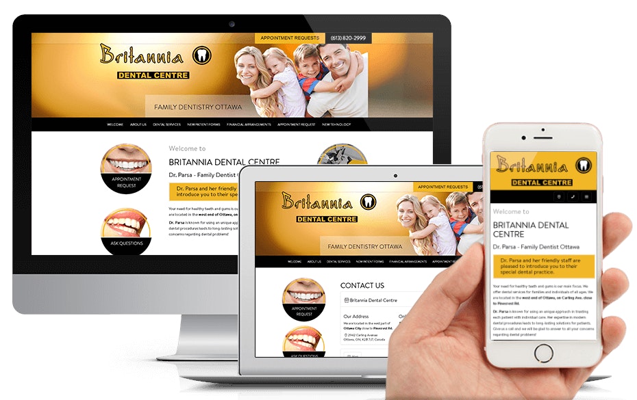 We are pleased to announce the launch of a new dental website for Britannia Dental Centre. Britannia Dental Centre is located in Ottawa