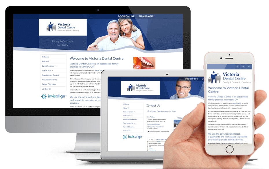 We are pleased to announce the launch of a new dental website for Victoria Dental Centre. This custom website was built for our client in London, ON