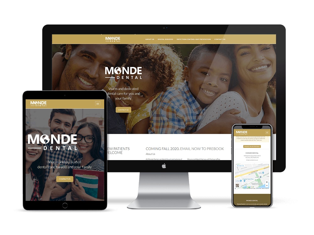 Monde Dental's New Website is Here! Custom dental websites, dental marketing, and SEO for dentists and dental professionals