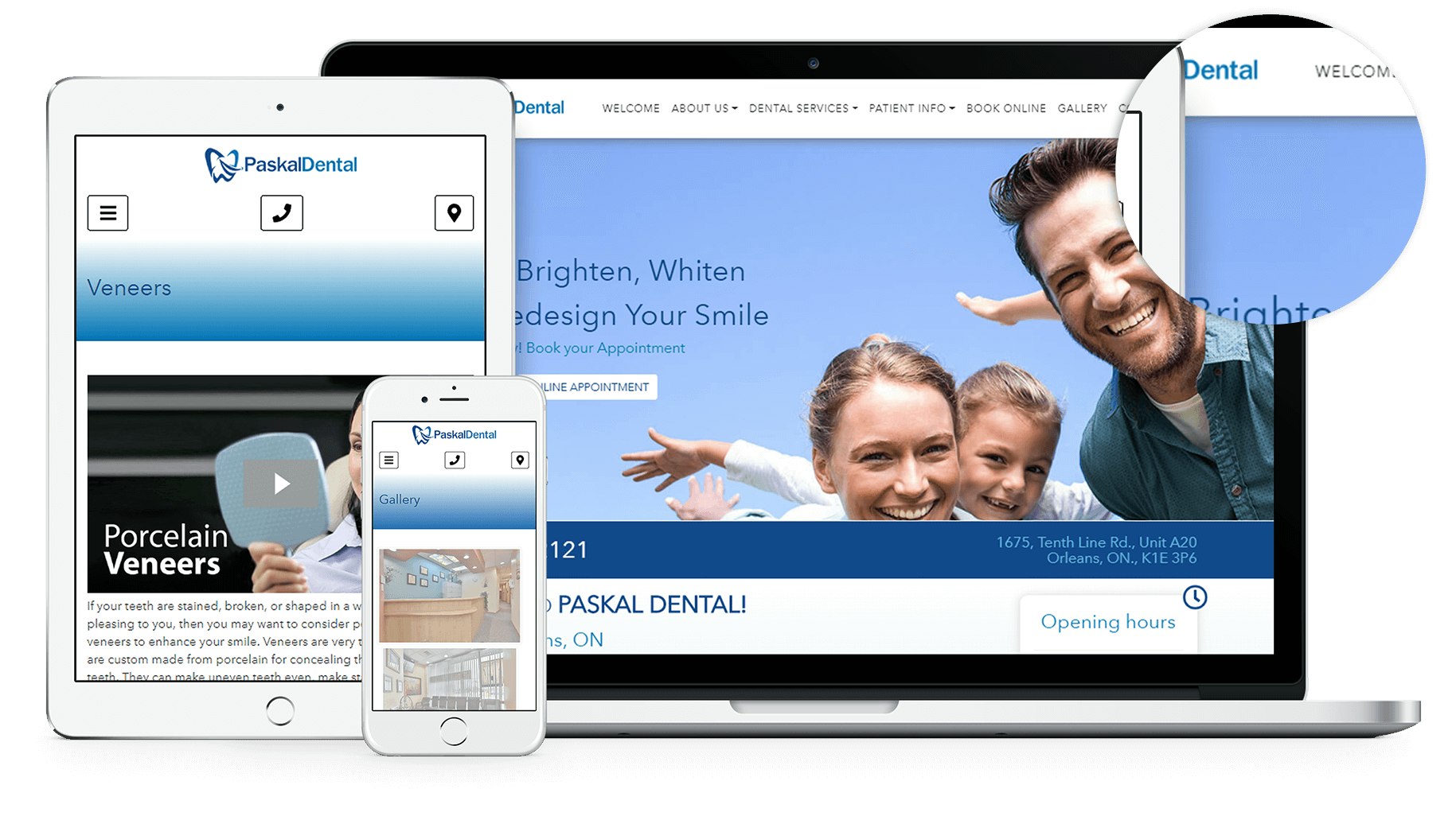 Paskal Dental in Orleans, Ontario needed a well-functioning and beautiful website and MarketDental is happy to have been chosen to create this