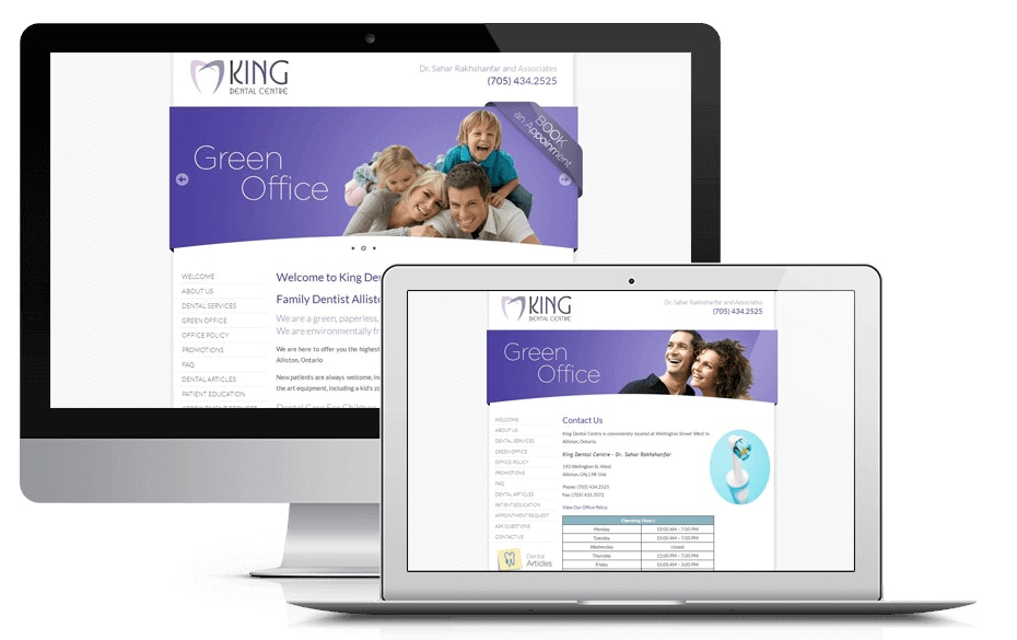 We are pleased to announce the launch of a new dental website for King Dental Centre. King Dental Centre is located in Alliston, Ontario