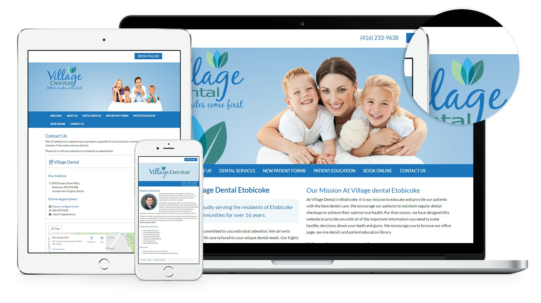 New Website for Village Dental. They strive to provide personalized oral health care tailored to your unique dental needs.