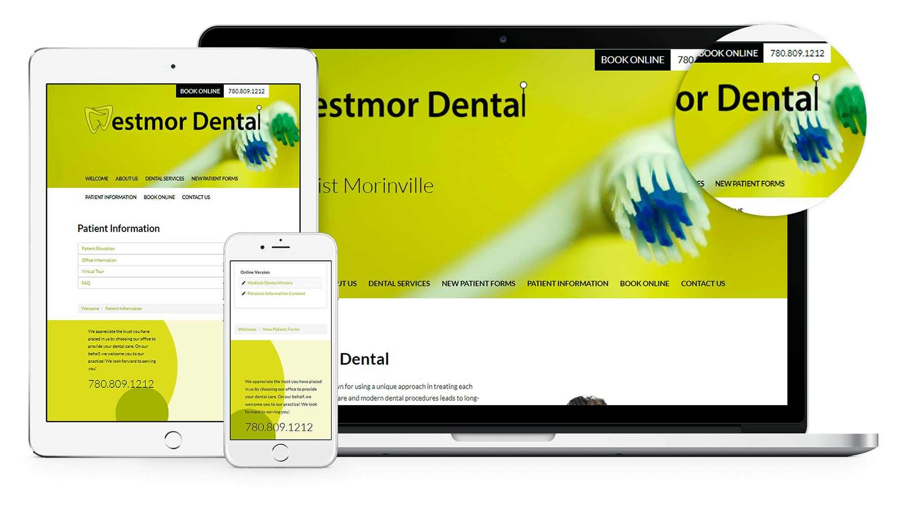 We have just launched a brand new dental website for our client in Morinville Alberta. The website comes with some very interesting features